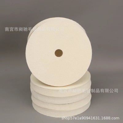 厂家直销高密度毛毡轮细毛羊毛轮镜面抛光盘工业平面细羊毛垫30mm图2