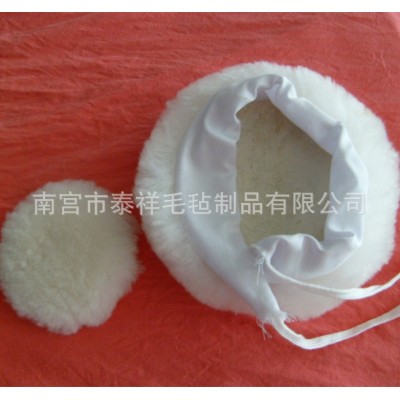 批发捆绑式羊毛盘 系带羊毛球盘 带绳羊毛盘 毛线盘 抛光用品图2