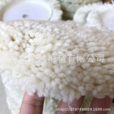 直销180双面羊毛轮5 6 7寸毛线轮抛光盘 打磨自粘羊毛球图2