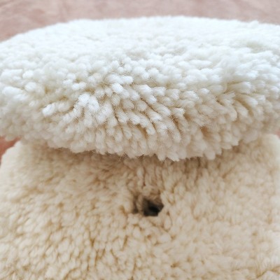 双面羊毛球羊毛轮研磨石材家具抛光轮 纯毛羊毛抛光盘图2