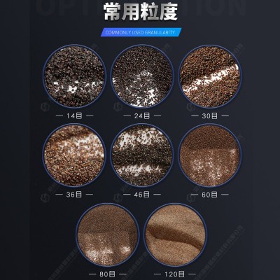 80#100#120#粉色水刀砂石榴石砂 喷砂除锈水刀切割石榴石磨料图4