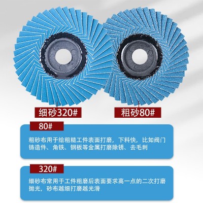 东泰研磨韩式百叶轮平面砂布轮抛光片 花叶轮不锈钢抛光轮百叶片图4