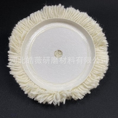 背绒羊毛线球抛光盘厂家纯羊毛抛光轮 汽车抛光轮盘自粘式羊毛球图2