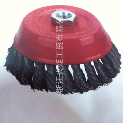 厂家批发4寸扭丝罗碗型钢丝轮钢丝刷扭丝钢丝刷碗型钢丝轮除锈刷图4