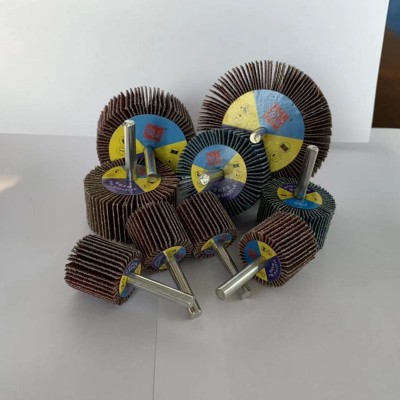 百叶轮磨头砂布带柄叶轮百叶打磨头电磨机抛光直磨机砂纸内磨页轮图4