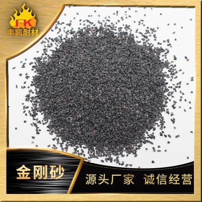 金刚砂 工业喷砂除锈用24目灰色黑色金刚砂地坪砂除锈砂图2