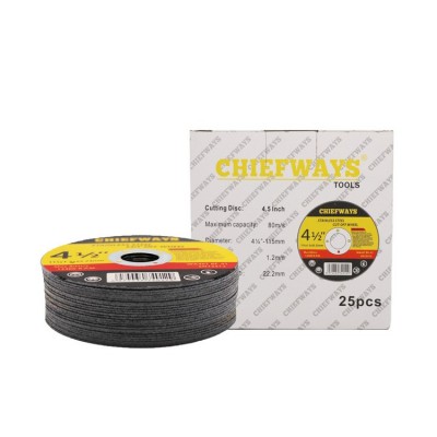 外贸品质 115mm4.5寸树脂黑色不锈钢金属角磨机棕刚玉切割片 促销图4