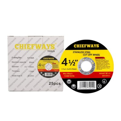 外贸品质 115mm4.5寸树脂黑色不锈钢金属角磨机棕刚玉切割片 促销图3