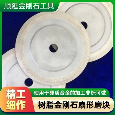 电镀磨片 树脂金刚石扇形磨块 打磨玻璃玉石用 石材雕刻工具 顺延图3
