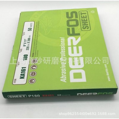 韩国鹿牌DEERFOS 张页砂布KA161 硬型布基砂纸 木工金属打磨除锈图4