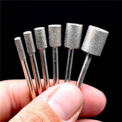 批发现货34568101214MM金刚石圆柱形合金磨头玻璃大石材打磨刻字图2