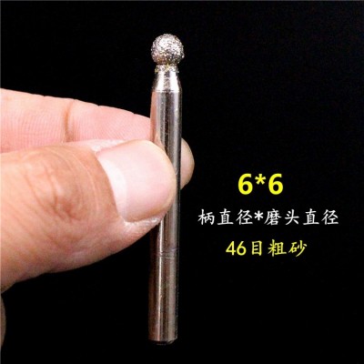 68101214MM46目合金粗砂金刚石圆球磨头大理石打磨雕刻字玉石去皮图4