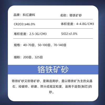 铸造用铬铁矿砂 防止熔融金属的接触用铬铁矿砂防粘砂引流砂图2