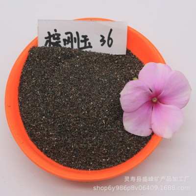 厂家供应现货一级棕刚玉喷砂磨料除锈去毛刺36目金刚砂图2