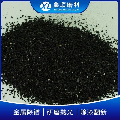 批发销售金刚砂黑色抛光金刚砂金刚砂喷砂磨料 除锈金刚砂黑钢玉图4