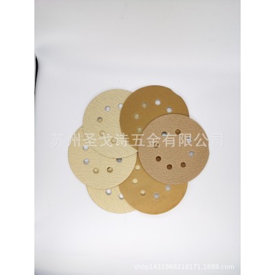 5寸8孔黄色砂纸100片套装 60 80 120 150 220各20片图2