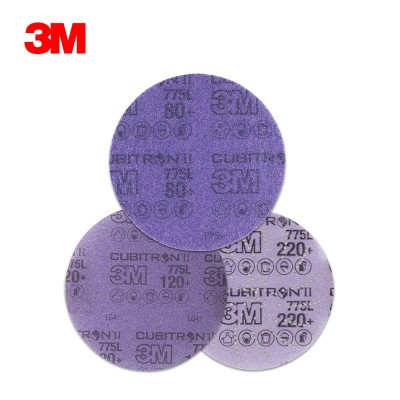 【满1999包邮】3M正品775L砂纸 精密成型磨料圆形薄膜背绒砂碟图5