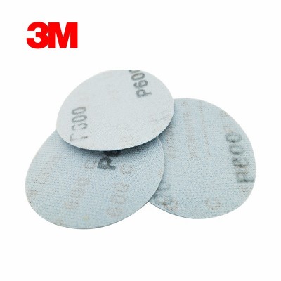 3m正品237U砂纸 5寸家具抛光打磨汽车美容圆盘干砂背绒干磨砂纸图4