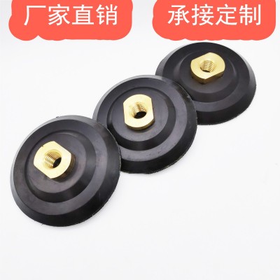 3寸4寸中硬大铜橡胶接头金刚石橡胶磨头粘盘中硬橡胶抛光盘水磨片图4