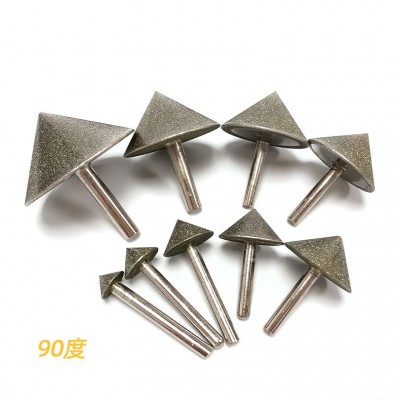 伞形金刚石磨头去毛刺锥形合金打磨锋利耐用金属玻璃加工倒角磨头图3