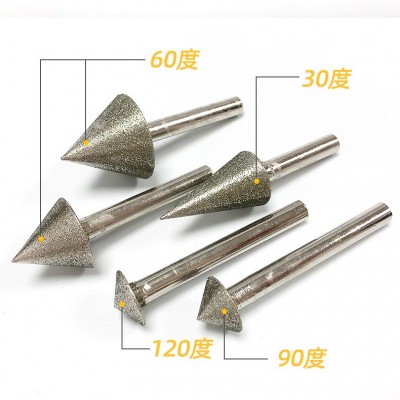 伞形金刚石磨头去毛刺锥形合金打磨锋利耐用金属玻璃加工倒角磨头图4