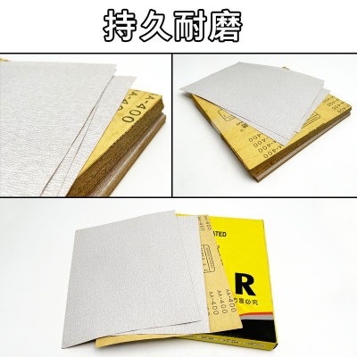 钢鹰砂纸 干磨砂纸 打磨砂纸120-600目木工砂纸家具白色图层砂纸图3