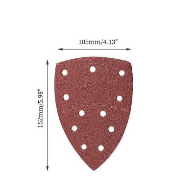 跨境新品152*105手掌式分离11孔红砂砂纸 套装组合砂纸三角砂纸图2