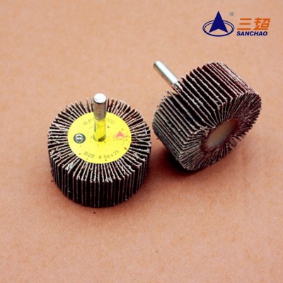 带柄叶轮60*25*6胶芯带柄磨头厂家带柄页轮抛光磨头内壁抛光磨头图5