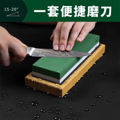 定制双面磨刀石神器 厨房家用菜刀快速磨刀器 粗细磨白刚玉油石图3