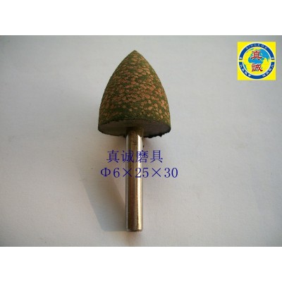 真诚牌高品质海绵磨头，芝麻磨头，铝制品抛光磨头Φ6×25×30图2
