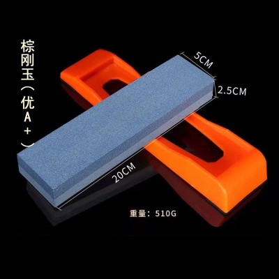 仁源厨房家用磨刀石 精磨双面油石 户外磨刀器具棕刚玉磨石图4