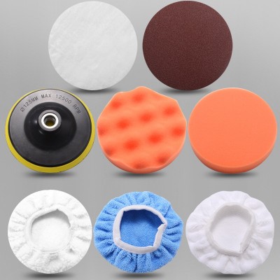 汽车清洁用品洗车抛光打蜡套 超细纤维 羊毛球 自钻盘 砂纸 海绵图2