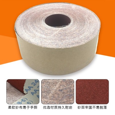 砂布卷手撕砂纸卷jb-5软砂布卷4寸砂带60#-800#木工家具抛光打磨图4