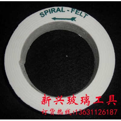 玻璃斜面抛光卷状羊毛轮 水晶玻璃机器羊毛抛光轮加抛光粉羊毛轮