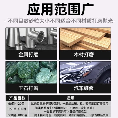 金牛植绒4寸5寸砂纸磨片圆形背绒打磨片角磨机抛光磨盘白砂纸磨墙图4