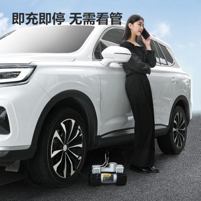 得力工具车载充气泵12V汽车用双缸便携式小轿车大功率货车打气泵图5