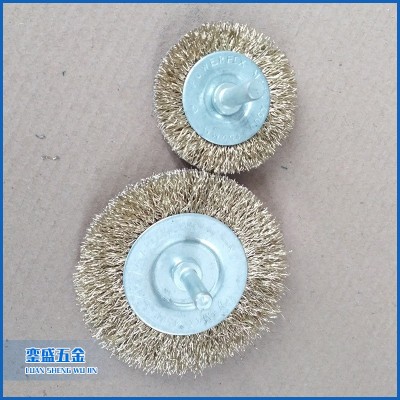 非标定制加厚机械用平型钢丝轮 200mm黄丝除锈除毛刺抛光钢丝轮图4