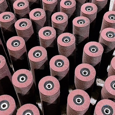 柳永网盖煅烧百叶轮4寸百叶片抛光片金属打磨片砂布轮 BXA519