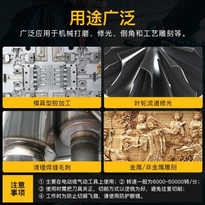 硬质合金旋转锉/钨钢铣刀/金属打磨头/合金铣刀/钨钢头/F型图3