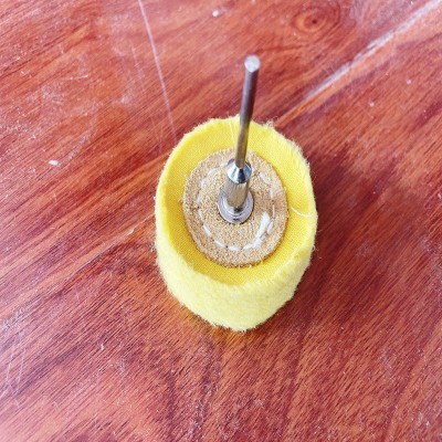 新款2寸高速抛光轮棉黄布轮棉质黄色带杆坯布轮商用金属抛光布轮图4
