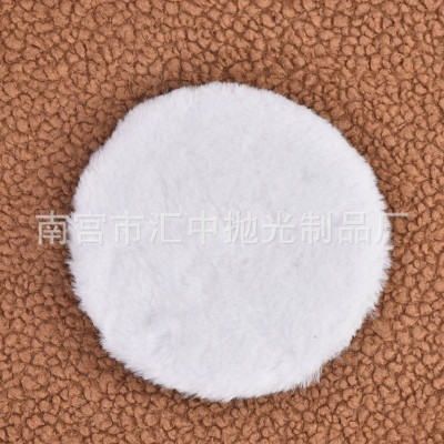 7寸180mm植绒人造毛羊毛球羊毛盘仿毛轮自粘羊毛抛光盘海绵轮批发图5