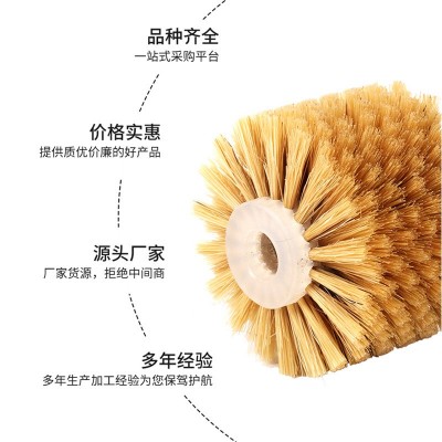 抛光系列马毛轮除灰尘除铁渣抛光刷工业滚轮滚轴刷胶芯剑麻抛光轮图3