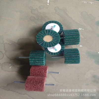 厂家直销 带柄飞翼轮 夹砂圆柱抛光轮 百洁布磨头图2