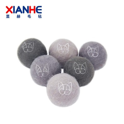 加工猫玩具毛毡球 毛毡球宠物猫玩具 宠物互动羊毛球猫咪玩具图4