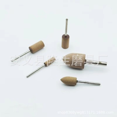 牛皮磨头 牛皮轮 牛皮打磨头 玉石打磨头3MM 6MM图2