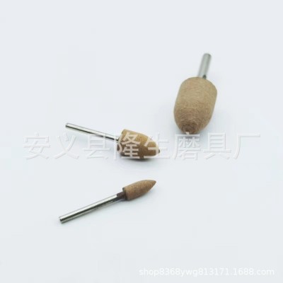 牛皮磨头 牛皮轮 牛皮打磨头 玉石打磨头3MM 6MM图3