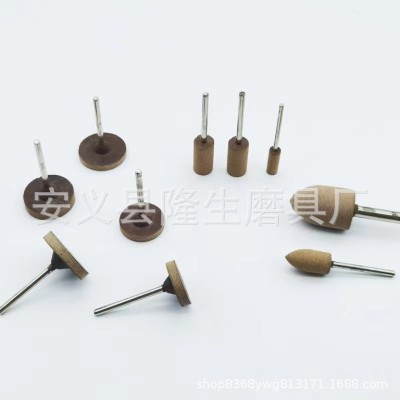 3MM柄圆柱型牛皮磨头 抛光轮磨具 抛光玉石 量大优图5