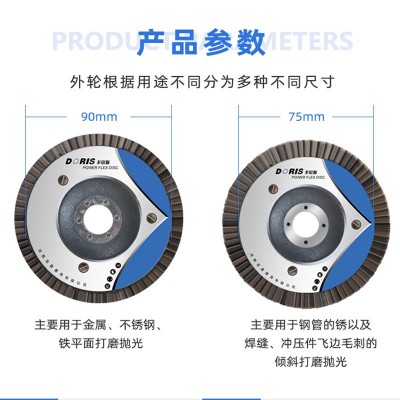 圣叠百页片 棕刚玉百叶片125×22 打磨片抛光片弹力磨盘 厂家直销图4