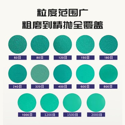 跨境货源3寸75mm圆盘水磨砂纸植绒干磨砂纸聚脂薄膜2寸背绒砂纸片图4