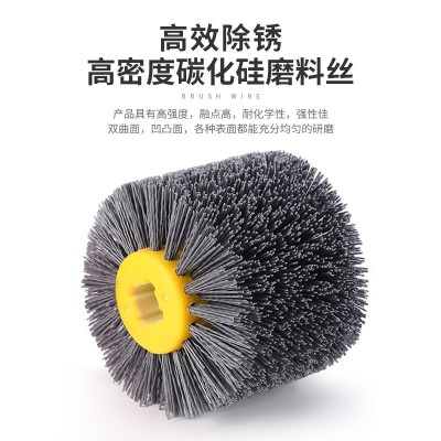 杠平刷磨料丝刷 打磨花头耐磨木工杆平抛光刷 金属除锈刷工业刷图2